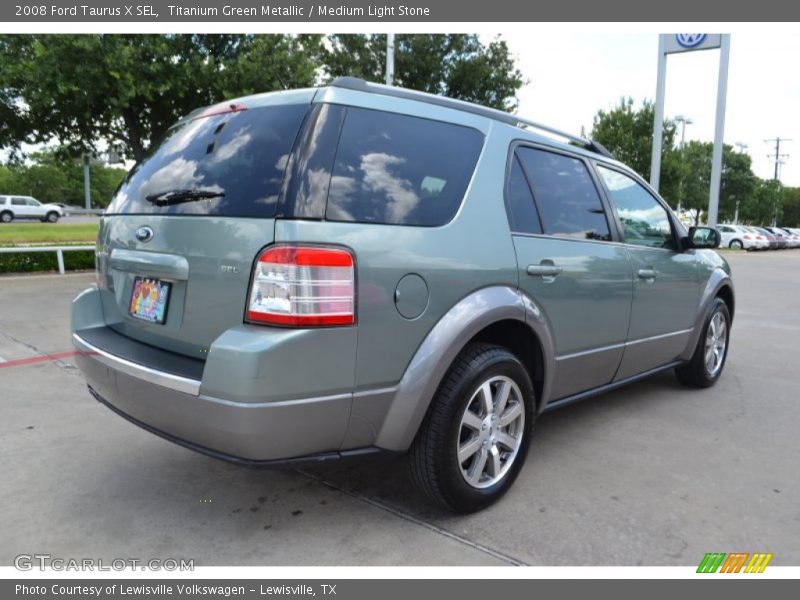 Titanium Green Metallic / Medium Light Stone 2008 Ford Taurus X SEL