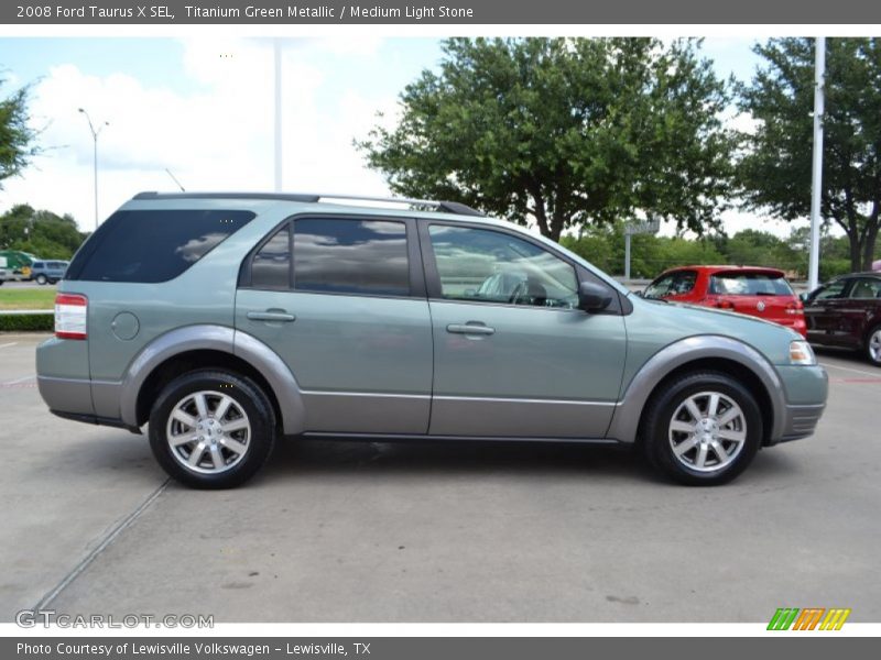 Titanium Green Metallic / Medium Light Stone 2008 Ford Taurus X SEL