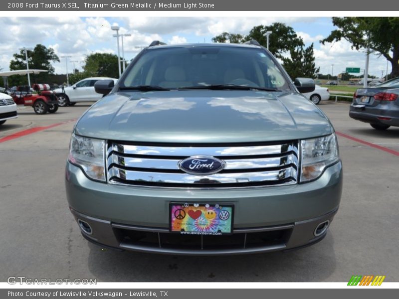 Titanium Green Metallic / Medium Light Stone 2008 Ford Taurus X SEL