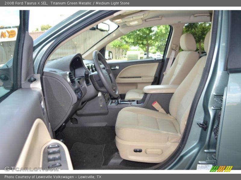 Titanium Green Metallic / Medium Light Stone 2008 Ford Taurus X SEL
