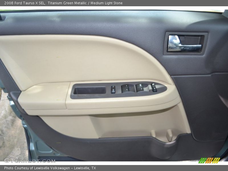 Titanium Green Metallic / Medium Light Stone 2008 Ford Taurus X SEL