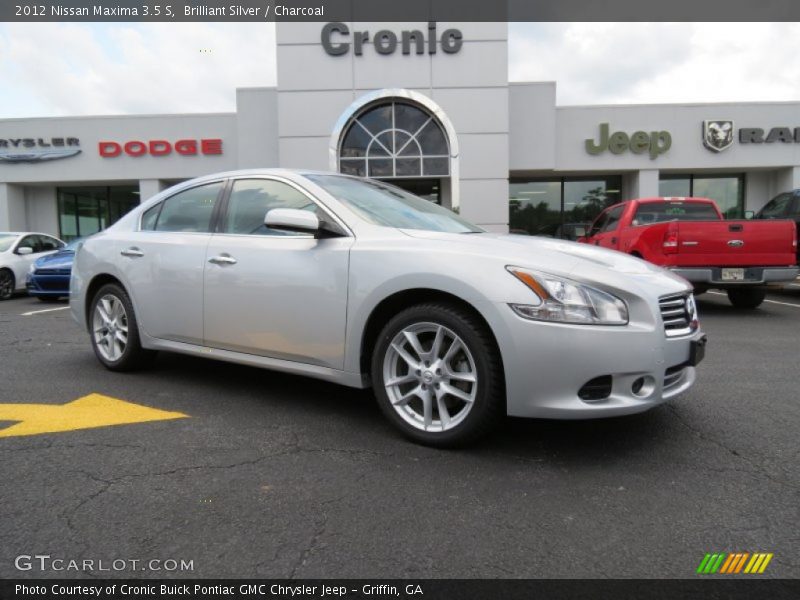 Brilliant Silver / Charcoal 2012 Nissan Maxima 3.5 S