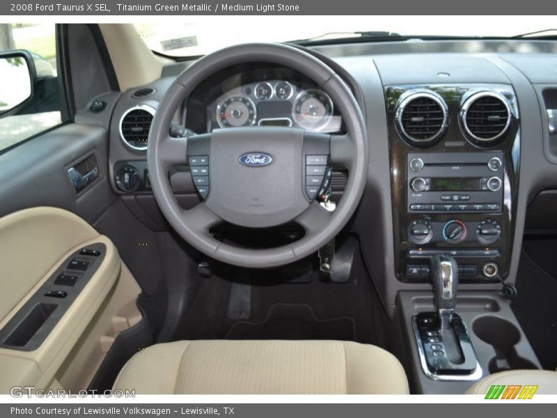 Titanium Green Metallic / Medium Light Stone 2008 Ford Taurus X SEL