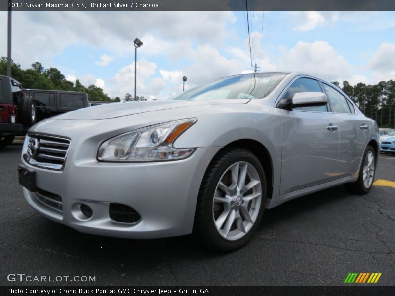 Brilliant Silver / Charcoal 2012 Nissan Maxima 3.5 S