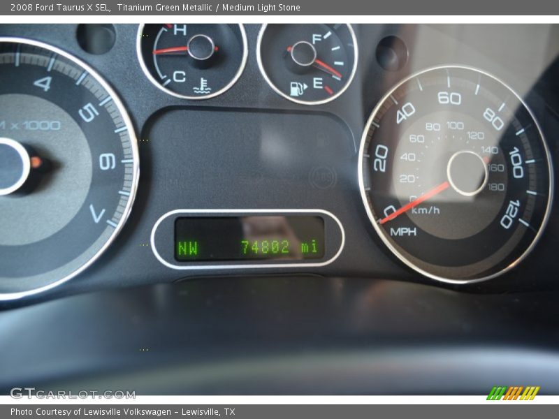 Titanium Green Metallic / Medium Light Stone 2008 Ford Taurus X SEL