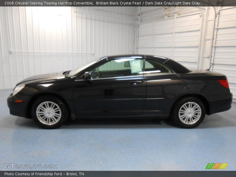 Brilliant Black Crystal Pearl / Dark Slate Gray/Light Slate Gray 2008 Chrysler Sebring Touring Hardtop Convertible