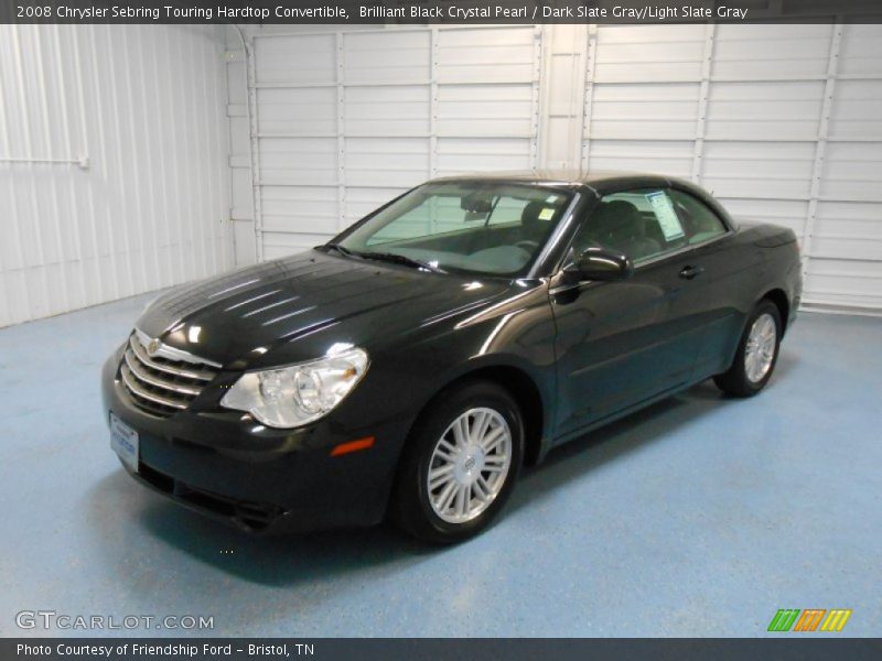 Brilliant Black Crystal Pearl / Dark Slate Gray/Light Slate Gray 2008 Chrysler Sebring Touring Hardtop Convertible