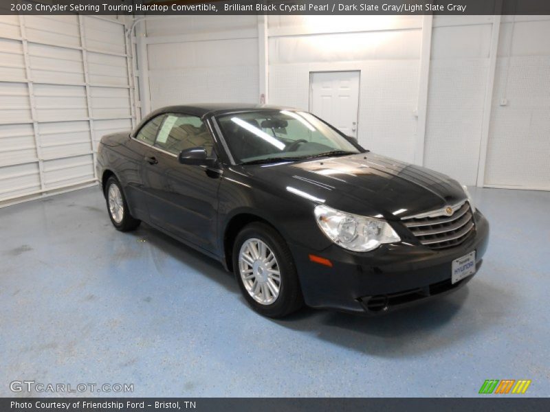 Brilliant Black Crystal Pearl / Dark Slate Gray/Light Slate Gray 2008 Chrysler Sebring Touring Hardtop Convertible