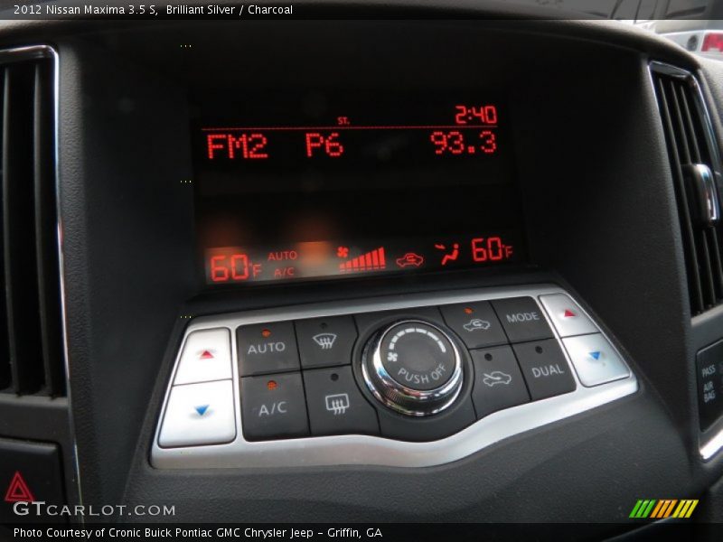 Brilliant Silver / Charcoal 2012 Nissan Maxima 3.5 S