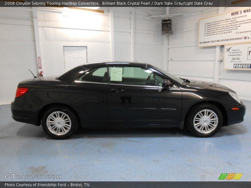 Brilliant Black Crystal Pearl / Dark Slate Gray/Light Slate Gray 2008 Chrysler Sebring Touring Hardtop Convertible