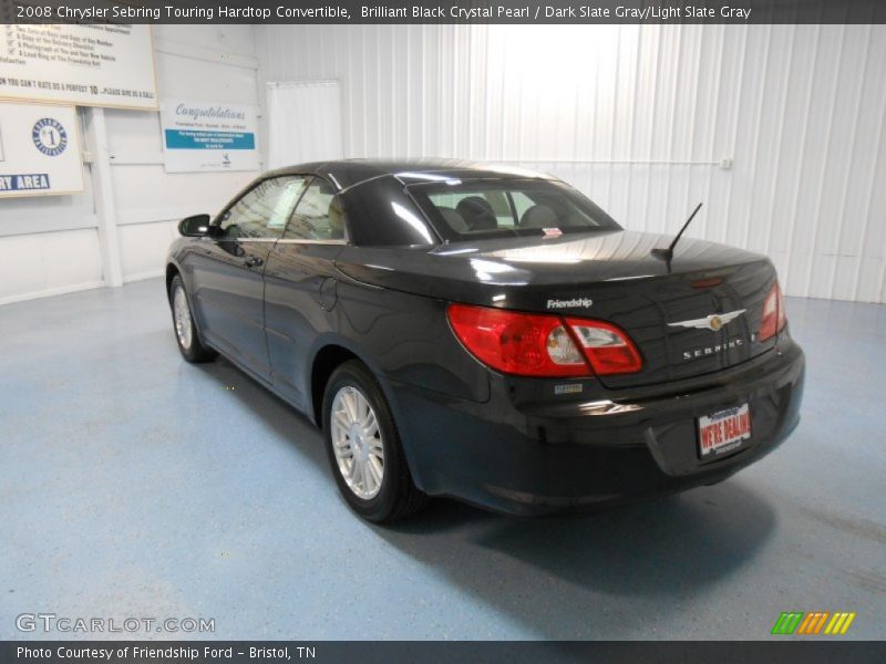 Brilliant Black Crystal Pearl / Dark Slate Gray/Light Slate Gray 2008 Chrysler Sebring Touring Hardtop Convertible