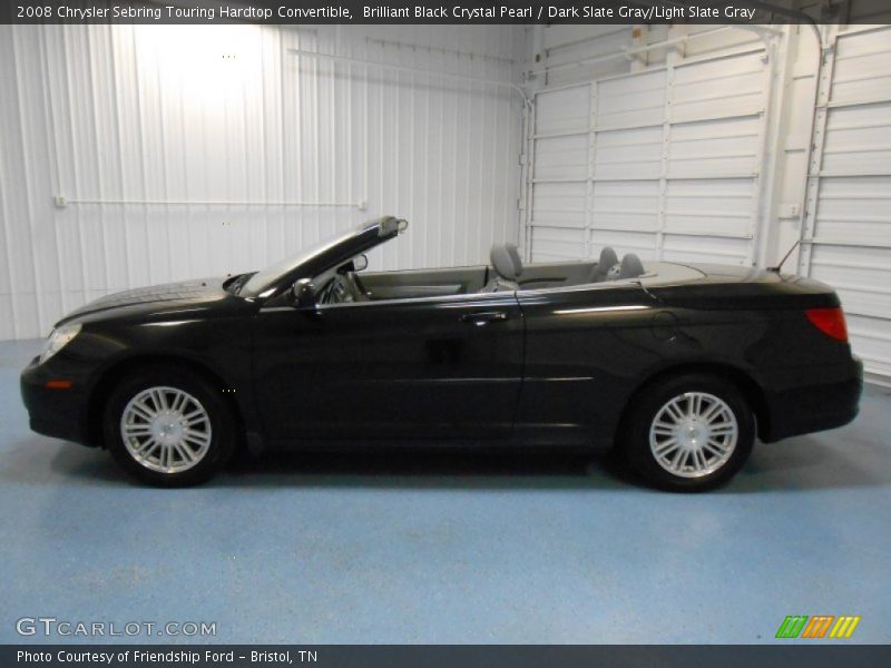 Brilliant Black Crystal Pearl / Dark Slate Gray/Light Slate Gray 2008 Chrysler Sebring Touring Hardtop Convertible