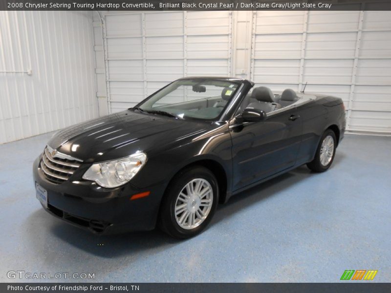 Brilliant Black Crystal Pearl / Dark Slate Gray/Light Slate Gray 2008 Chrysler Sebring Touring Hardtop Convertible