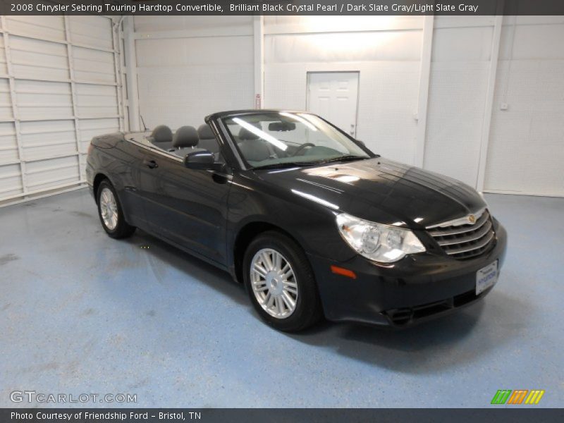 Brilliant Black Crystal Pearl / Dark Slate Gray/Light Slate Gray 2008 Chrysler Sebring Touring Hardtop Convertible