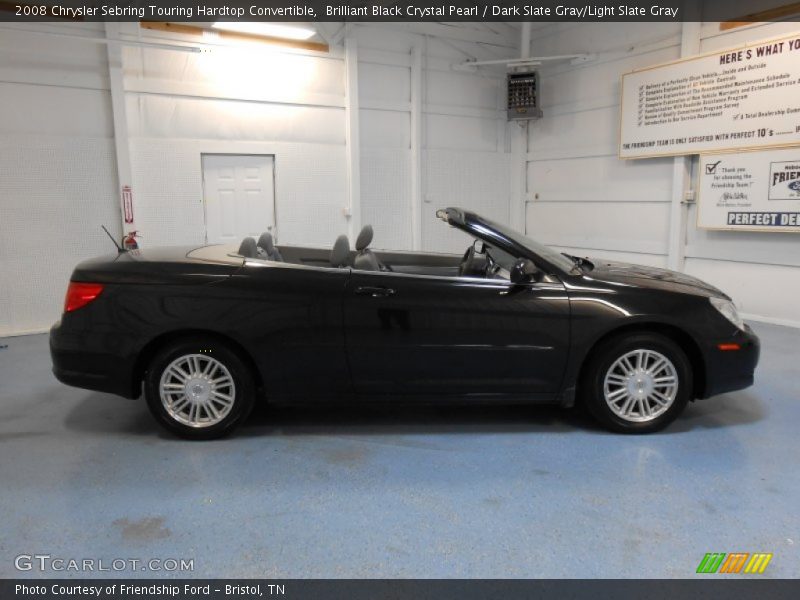 Brilliant Black Crystal Pearl / Dark Slate Gray/Light Slate Gray 2008 Chrysler Sebring Touring Hardtop Convertible