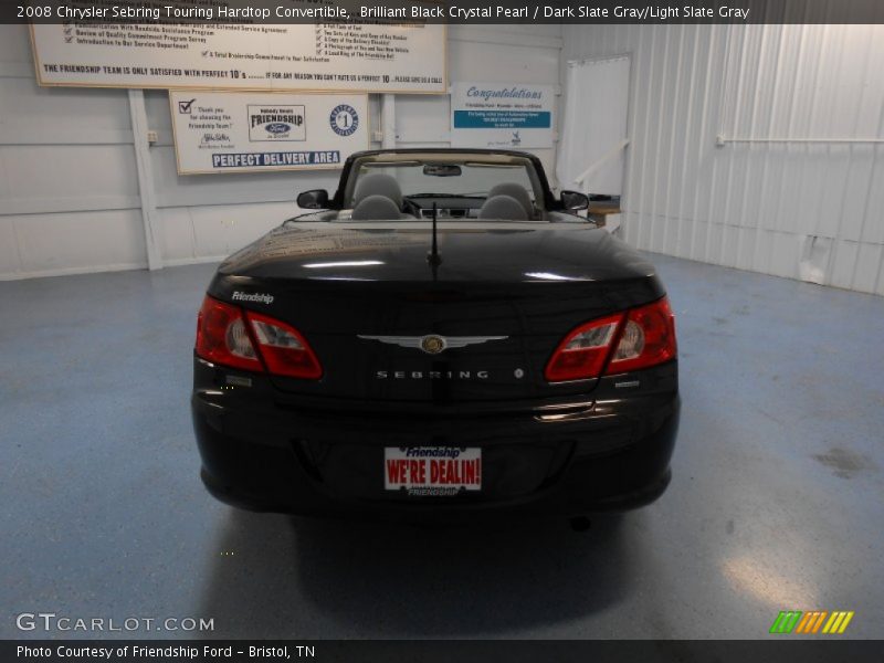Brilliant Black Crystal Pearl / Dark Slate Gray/Light Slate Gray 2008 Chrysler Sebring Touring Hardtop Convertible