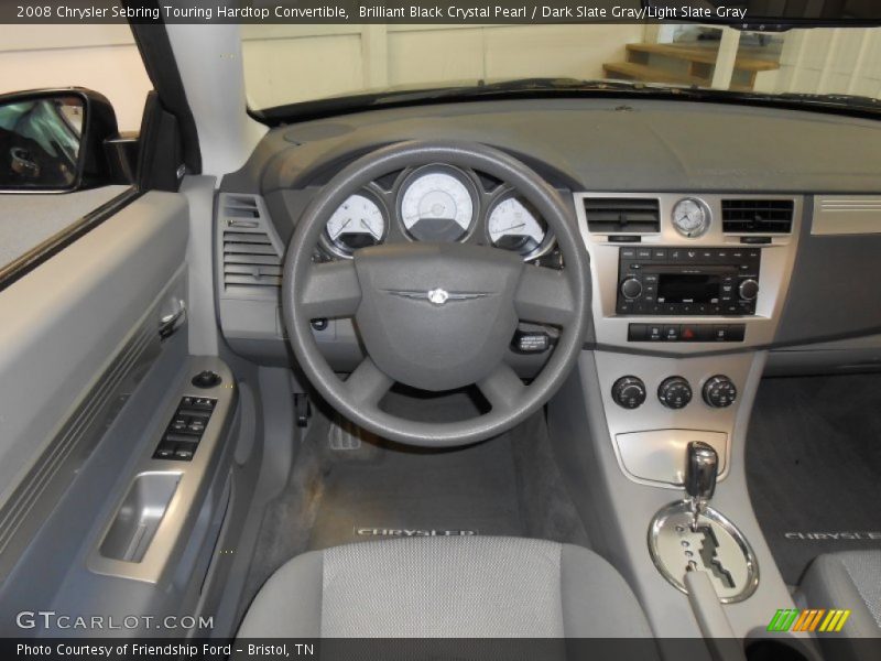 Brilliant Black Crystal Pearl / Dark Slate Gray/Light Slate Gray 2008 Chrysler Sebring Touring Hardtop Convertible
