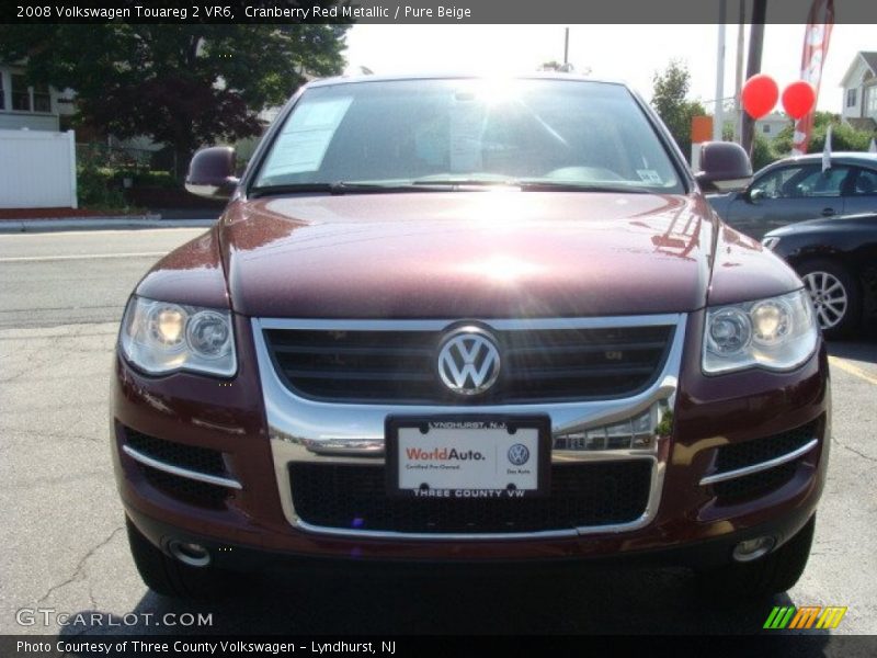 Cranberry Red Metallic / Pure Beige 2008 Volkswagen Touareg 2 VR6