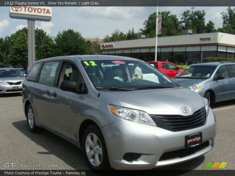 Silver Sky Metallic / Light Gray 2012 Toyota Sienna V6