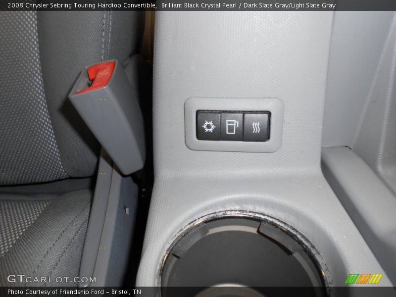 Brilliant Black Crystal Pearl / Dark Slate Gray/Light Slate Gray 2008 Chrysler Sebring Touring Hardtop Convertible
