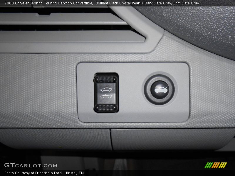 Brilliant Black Crystal Pearl / Dark Slate Gray/Light Slate Gray 2008 Chrysler Sebring Touring Hardtop Convertible