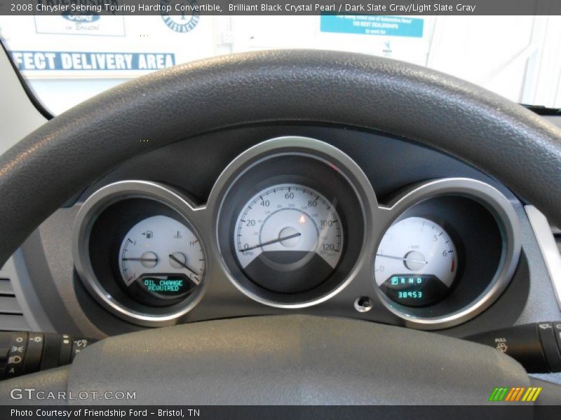 Brilliant Black Crystal Pearl / Dark Slate Gray/Light Slate Gray 2008 Chrysler Sebring Touring Hardtop Convertible