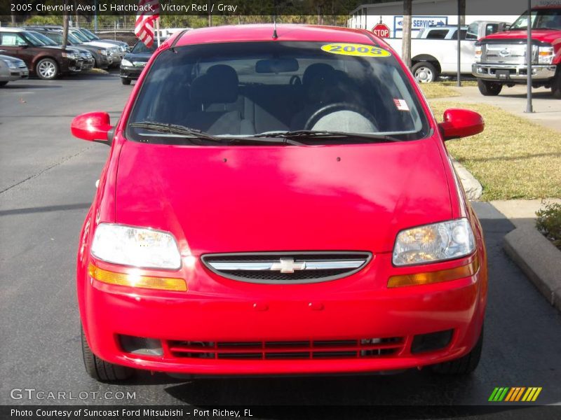 Victory Red / Gray 2005 Chevrolet Aveo LS Hatchback