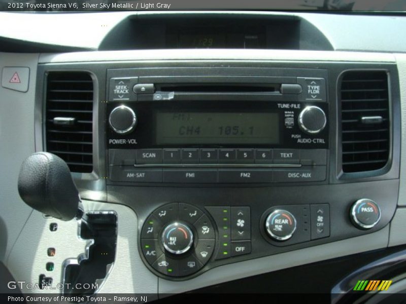 Silver Sky Metallic / Light Gray 2012 Toyota Sienna V6