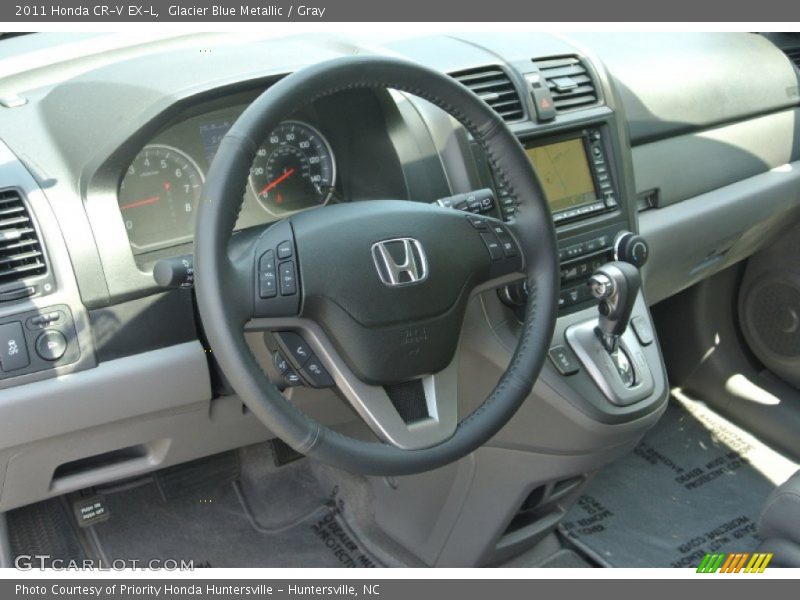 Glacier Blue Metallic / Gray 2011 Honda CR-V EX-L