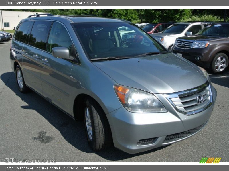 Slate Green Metallic / Gray 2008 Honda Odyssey EX-L