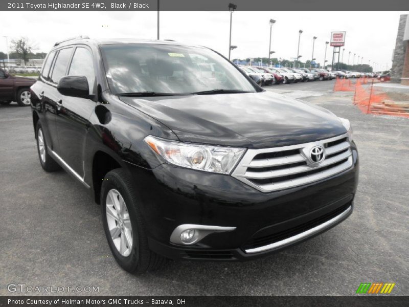 Black / Black 2011 Toyota Highlander SE 4WD