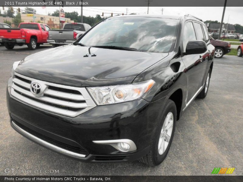 Black / Black 2011 Toyota Highlander SE 4WD