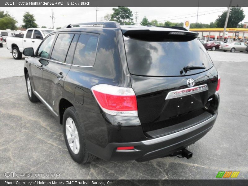 Black / Black 2011 Toyota Highlander SE 4WD