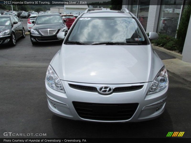 Shimmering Silver / Black 2012 Hyundai Elantra SE Touring