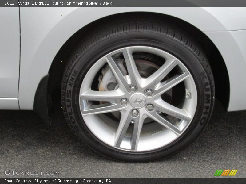 Shimmering Silver / Black 2012 Hyundai Elantra SE Touring