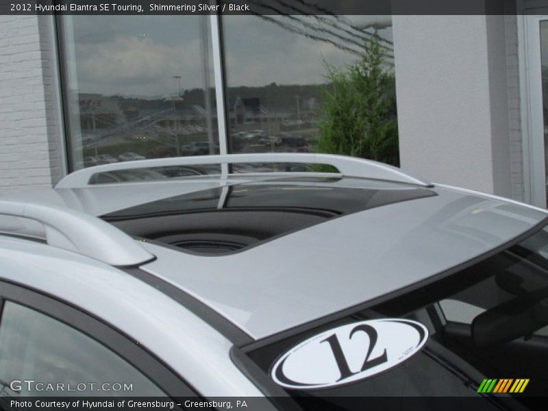Shimmering Silver / Black 2012 Hyundai Elantra SE Touring