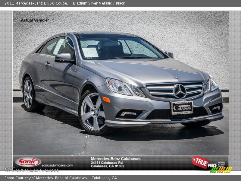 Palladium Silver Metallic / Black 2011 Mercedes-Benz E 550 Coupe