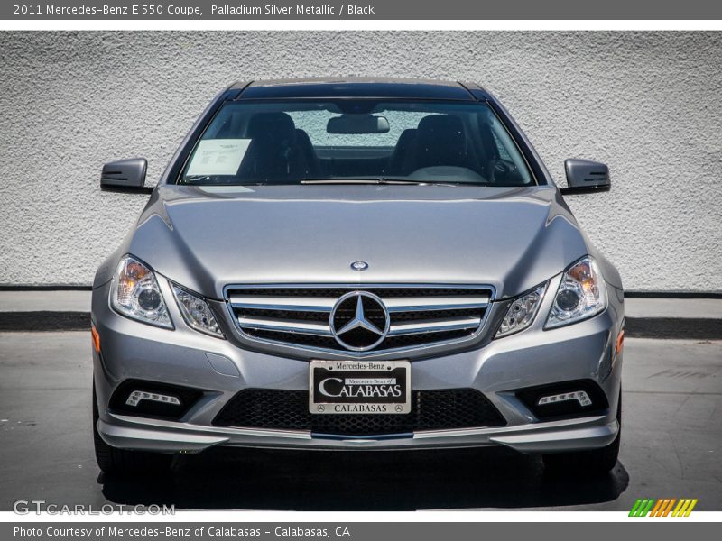 Palladium Silver Metallic / Black 2011 Mercedes-Benz E 550 Coupe