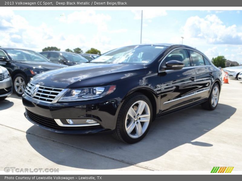 Deep Black Metallic / Desert Beige/Black 2013 Volkswagen CC Sport