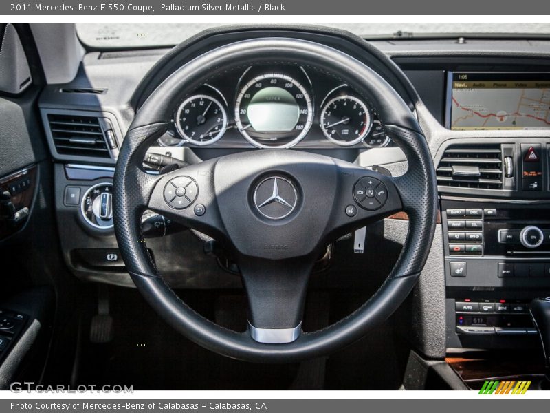 Palladium Silver Metallic / Black 2011 Mercedes-Benz E 550 Coupe