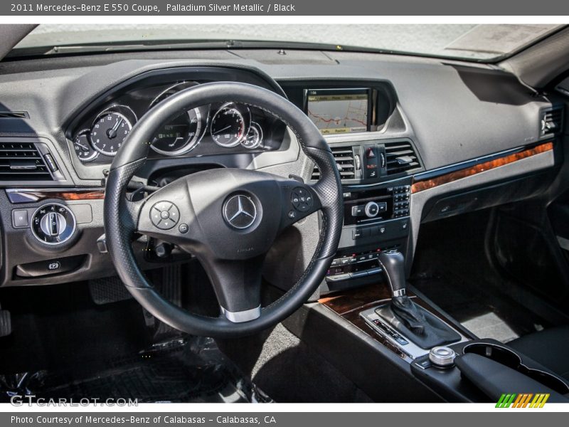 Palladium Silver Metallic / Black 2011 Mercedes-Benz E 550 Coupe