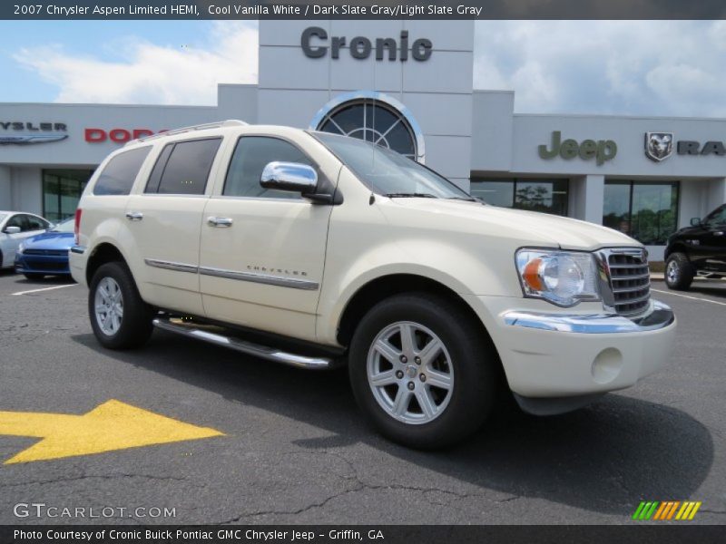 Cool Vanilla White / Dark Slate Gray/Light Slate Gray 2007 Chrysler Aspen Limited HEMI