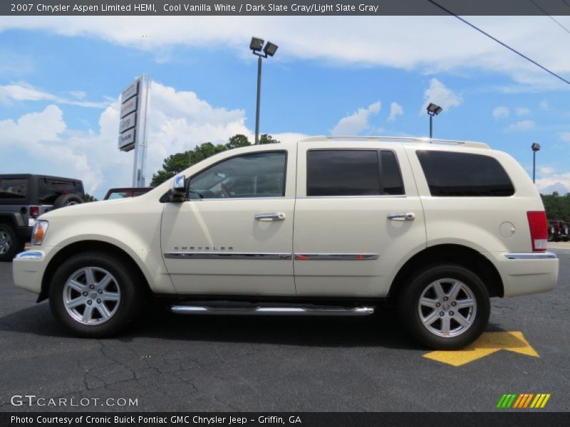 Cool Vanilla White / Dark Slate Gray/Light Slate Gray 2007 Chrysler Aspen Limited HEMI