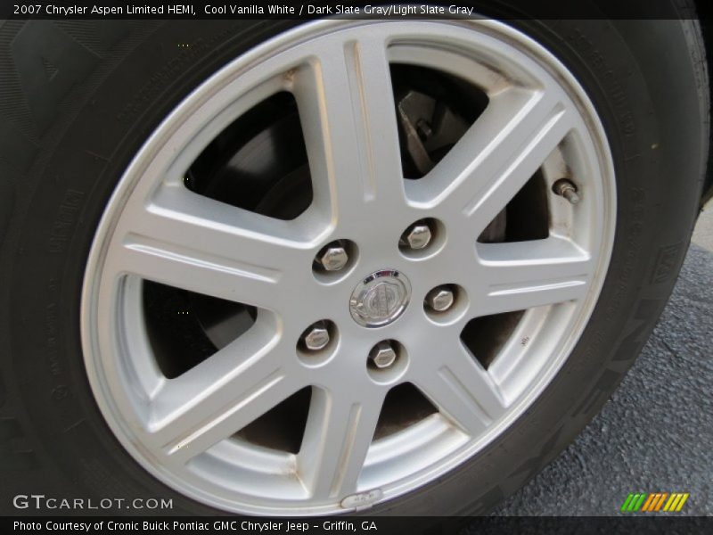 Cool Vanilla White / Dark Slate Gray/Light Slate Gray 2007 Chrysler Aspen Limited HEMI