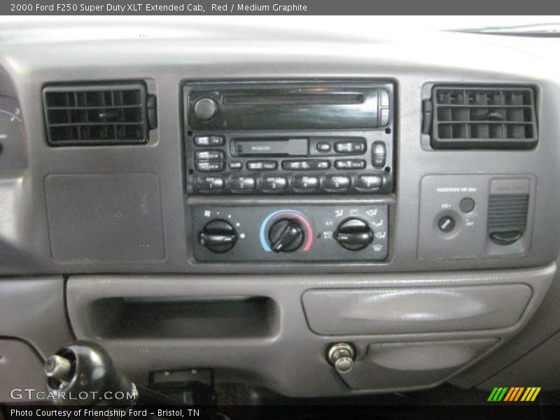 Red / Medium Graphite 2000 Ford F250 Super Duty XLT Extended Cab
