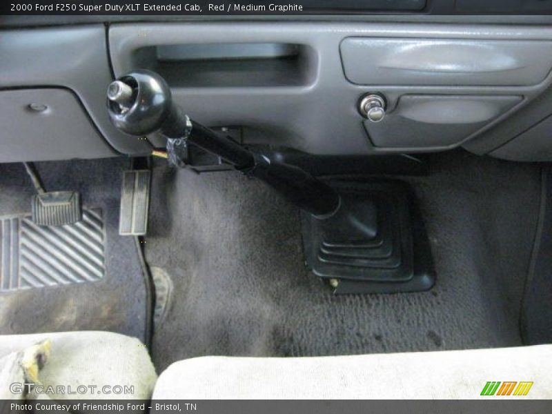 Red / Medium Graphite 2000 Ford F250 Super Duty XLT Extended Cab