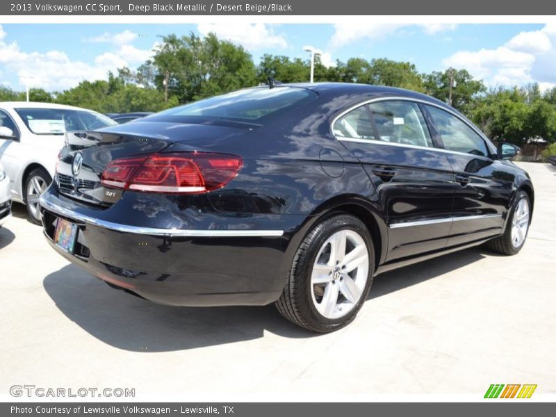 Deep Black Metallic / Desert Beige/Black 2013 Volkswagen CC Sport