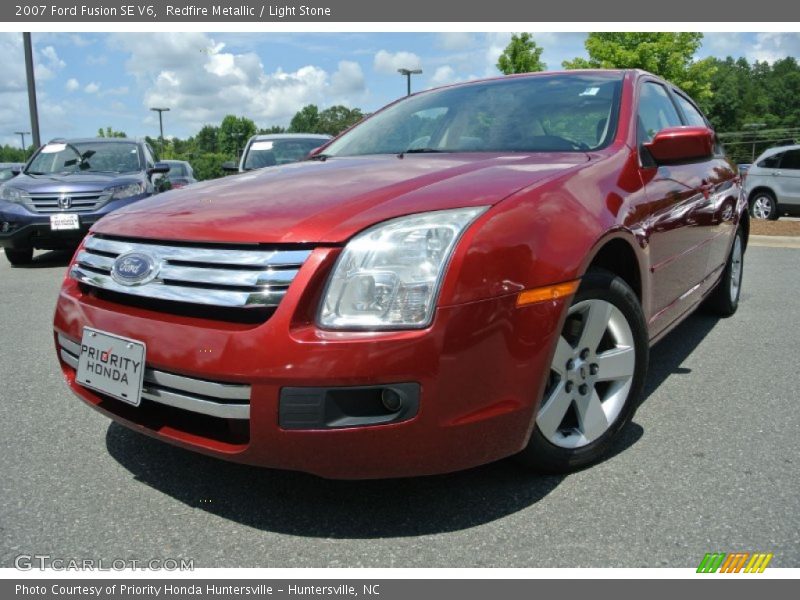 Redfire Metallic / Light Stone 2007 Ford Fusion SE V6