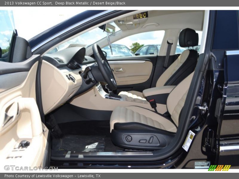 Deep Black Metallic / Desert Beige/Black 2013 Volkswagen CC Sport