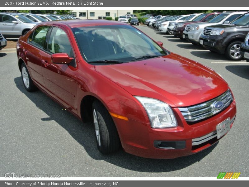 Redfire Metallic / Light Stone 2007 Ford Fusion SE V6